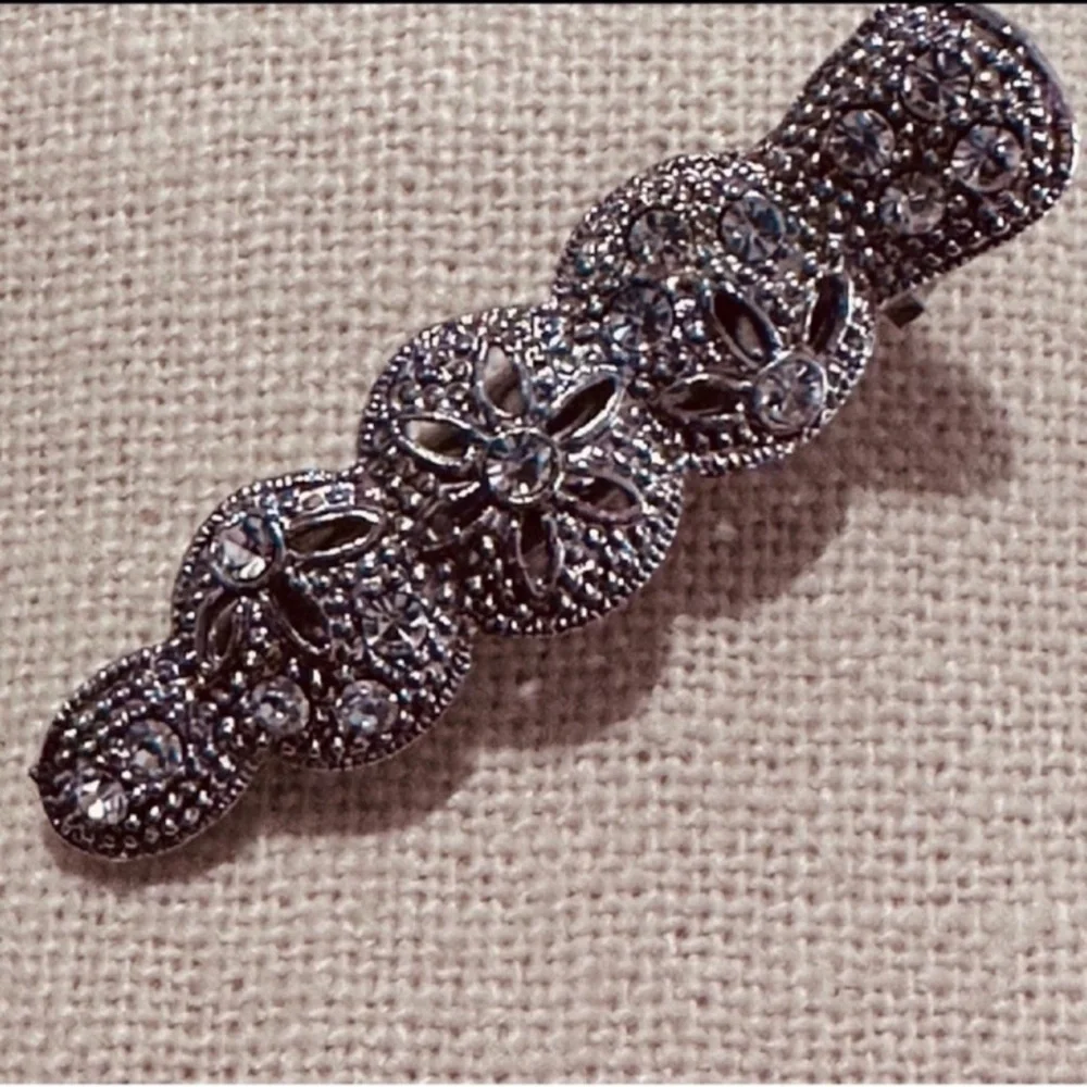 Lord & Taylor | Hair Clip | Silver Hair Clip with Crystals